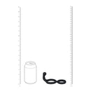 Cockring double en silicone avec stimulateur anal - Noir