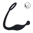 Cockring en silicone avec stimulateur de prostate - S - Noir