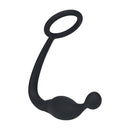 Cockring en silicone avec stimulateur de prostate - S - Noir