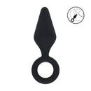 Plug Anal en Silicone avec Anse - S - Noir