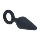 Plug Anal en Silicone avec Anse - S - Noir