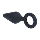 Plug Anal en Silicone avec Anse - S - Noir