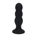 Tri Rattle Plug Anal en Silicone Liquide - L - Noir