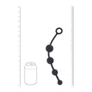 Perles Anales en Silicone Courbées - Noir