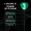 Cockring en silicone vibrant réglable - Noir