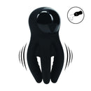 Stimulateur de tête en silicone vibrant numérique avec tentacules - Noir