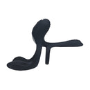 Cockring en silicone vibrant à triple moteur - Noir