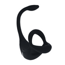 Cockring en silicone vibrant à distance Tri O avec stimulateur de prostate - Noir