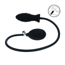 Plug anal en silicone gonflable à stries - Noir