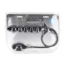 Plug anal en silicone gonflable à perles - Noir