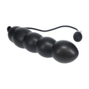 Plug anal en silicone gonflable à perles - Noir
