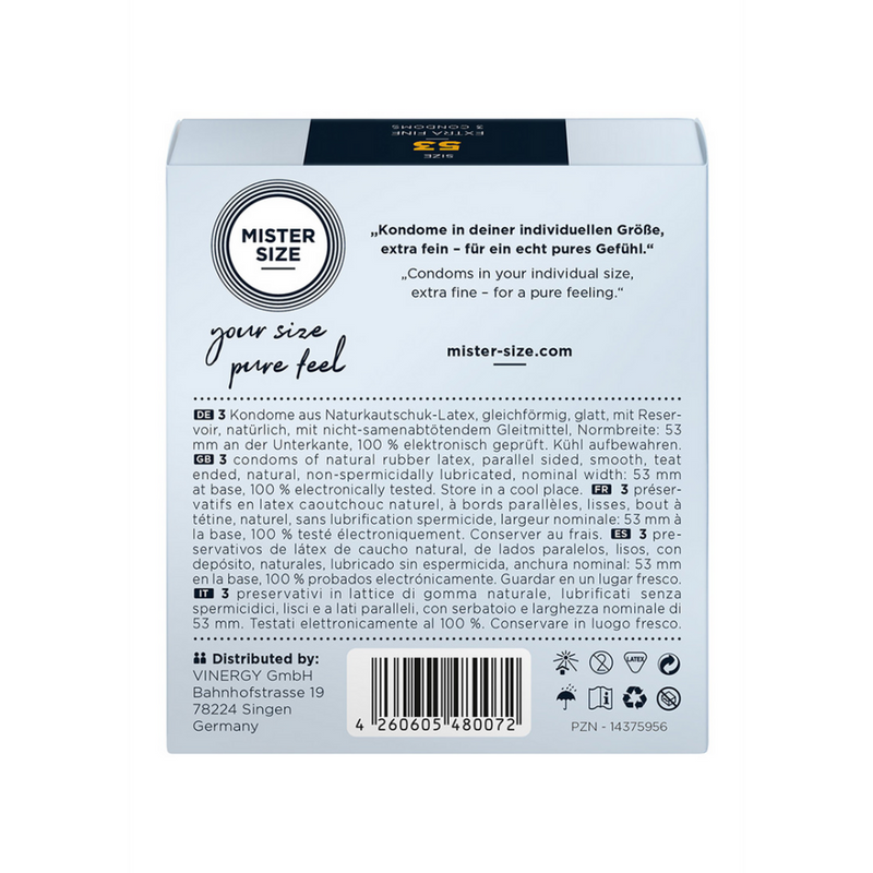 Pure Feel - Préservatifs 53 mm - 3 Pack