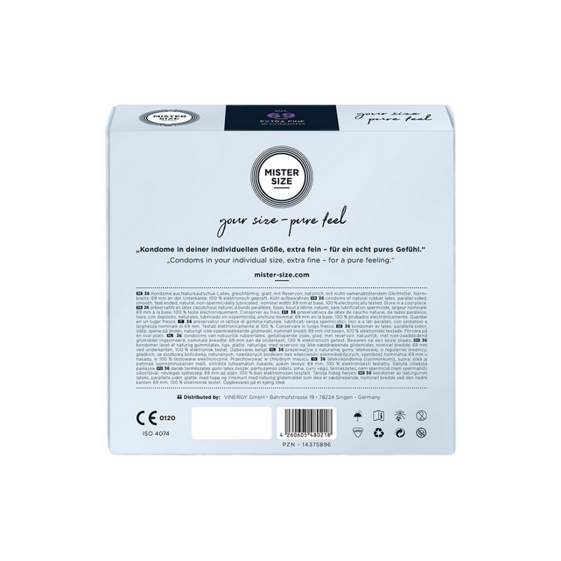 Pure Feel - Préservatifs 69 mm - 36 Pack