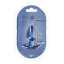 Plug anal en silicone lisse - Moyen - 3,1 / 7,9 cm - Bleu métallisé