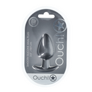 Plug anal en silicone lisse - Grand - 3,5 / 8,9 cm - Gunmetal