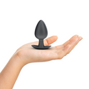 Plug anal en silicone lisse - Grand - 3,5 / 8,9 cm - Gunmetal