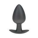 Plug anal en silicone lisse - Grand - 3,5 / 8,9 cm - Gunmetal