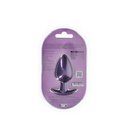 Plug anal en silicone lisse - Grand - 3,5 / 8,9 cm - Violet métallique