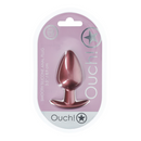 Plug Anal en Silicone Lisse - Grand - 3,5 / 8,9 cm - Rose Gold