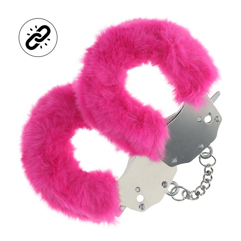 Menottes Fluffy robustes - Roses