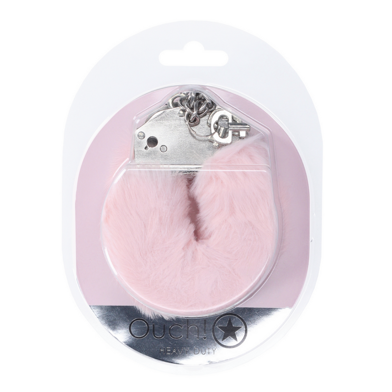 Menottes pelucheuses robustes - Rose poudré