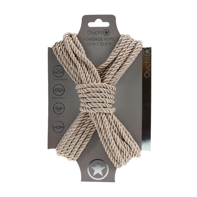 Corde de bondage en polyester - 10 m - Or