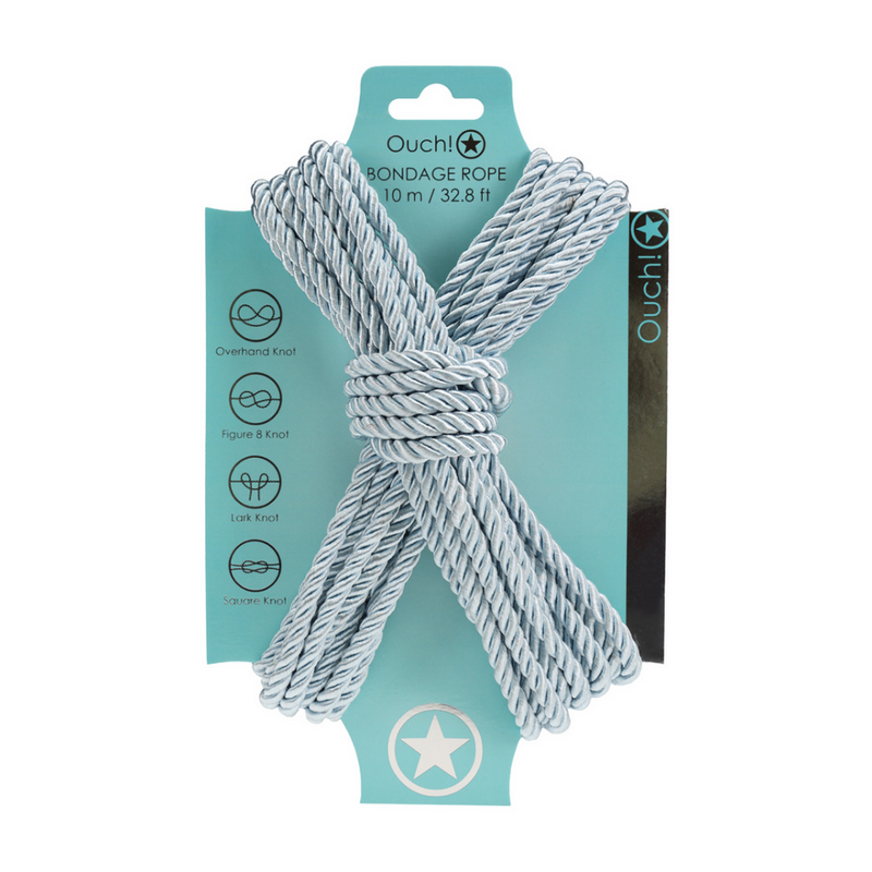 Corde de bondage en polyester - 10 m - Bleu poudre