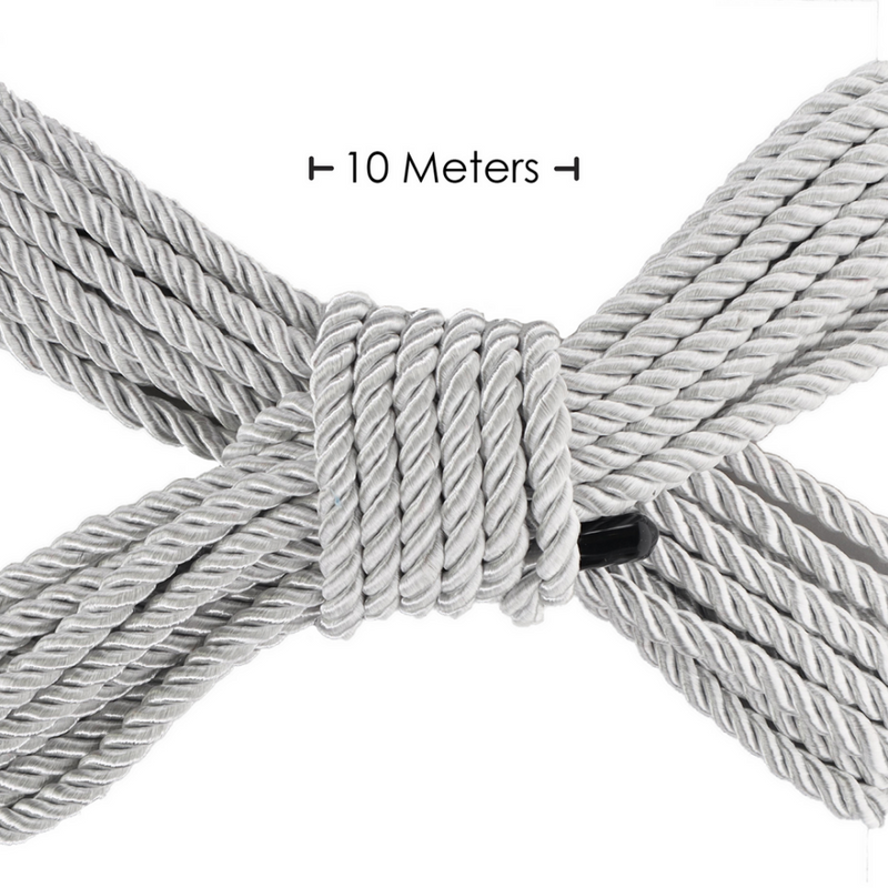 Corde de bondage en polyester - 10 m - Argent