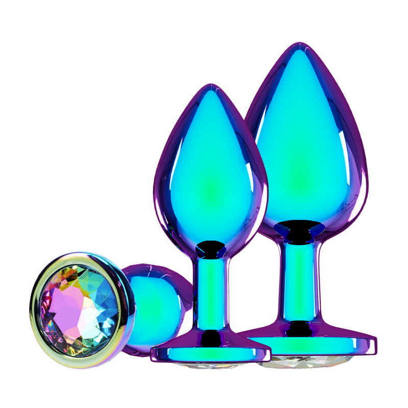 Collection Venise - Ensemble de plugs anaux en métal - Iridescent