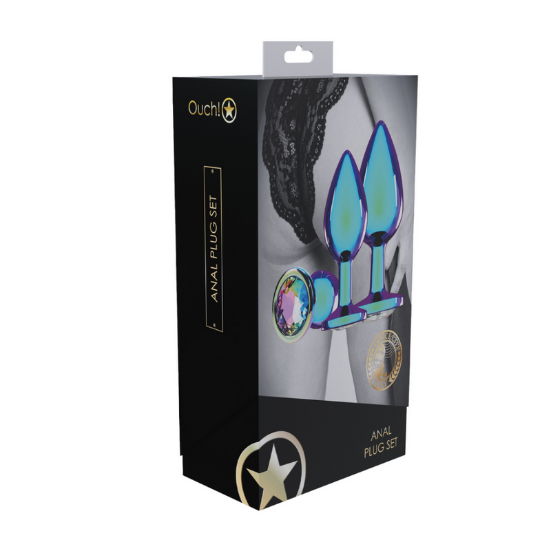 Collection Venise - Ensemble de plugs anaux en métal - Iridescent
