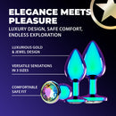 Collection Venise - Ensemble de plugs anaux en métal - Iridescent
