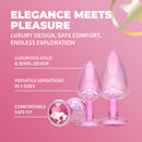 Collection Paris - Ensemble de Plug Anal en Métal - Rose
