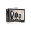 Ensemble de plugs anaux tourbillonnés - Noir