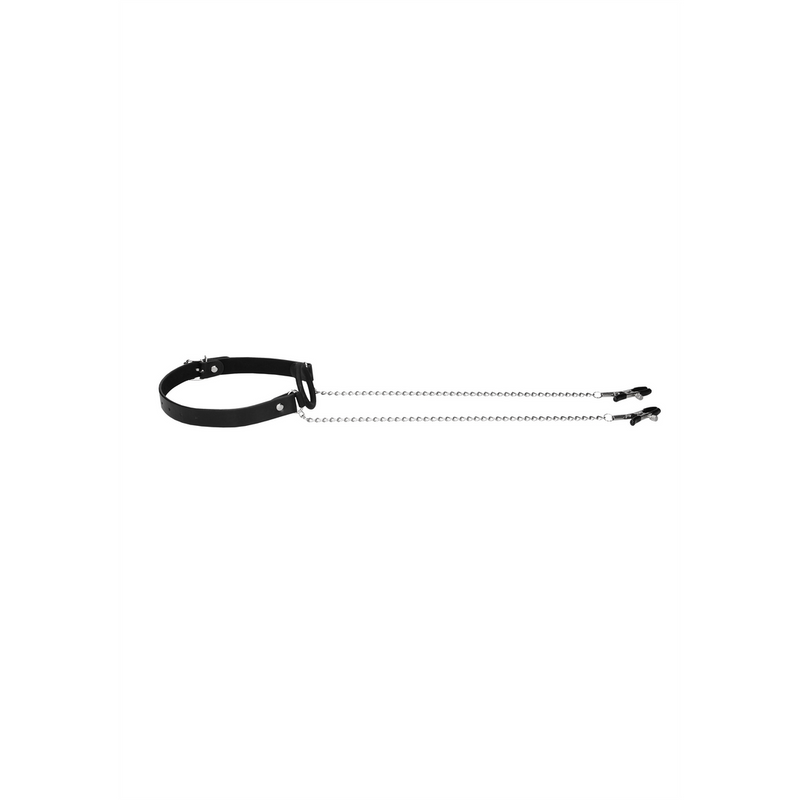 O-Ring Ball Gag with Nipple Clamps