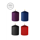 Bougies Tease - Mix - 4 Pièces - Multicolore