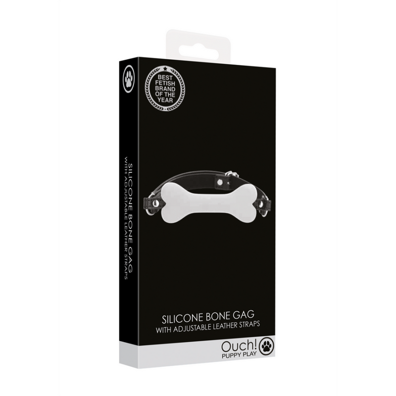 Gag en silicone en forme d'os