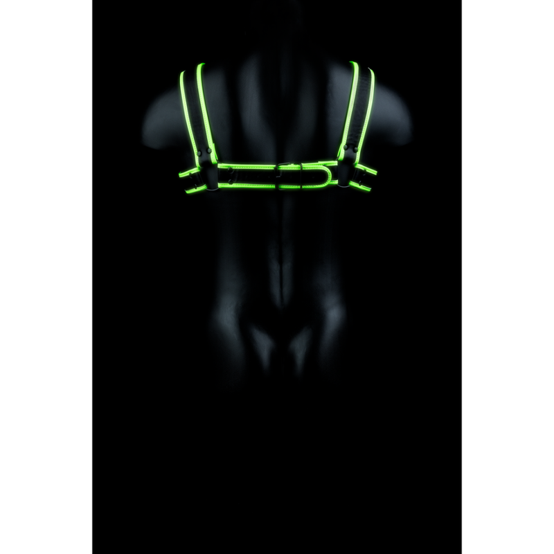 Chest Bulldog Harness - Glow in the Dark - S/M