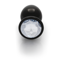 Plug anal en forme de gemme - Grand - Gunmetal/Diamond