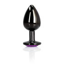 Plug anal en forme de cœur - Petit - Gunmetal/Violet Améthyste