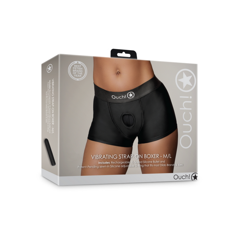 Boxer Vibrant Strap-on - M/L - Noir
