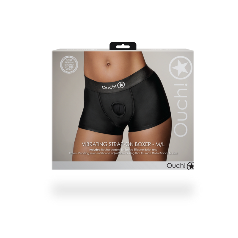 Boxer Vibrant Strap-on - M/L - Noir