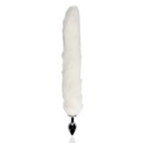 Queue de renard avec plug anal en métal - Blanc