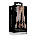 Set de menottes ajustables pour les mains et les chevilles - Noir