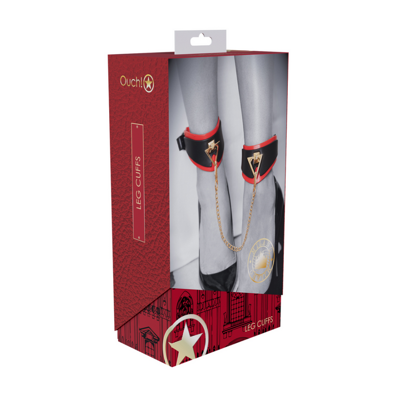 Collection Milan - Menottes de jambe - Noir/Rouge