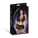 Seraphina - Haut à col halter avec jupe et string - L/X - Noir