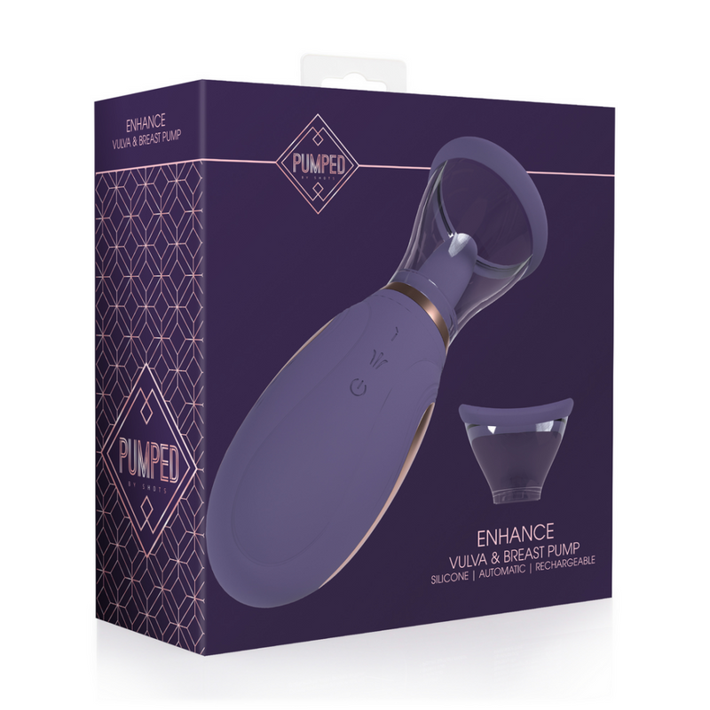 Enhance - Rechargeable Vulva and Breast Pump - Purple