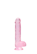 Dildo réaliste avec boules - 15 cm