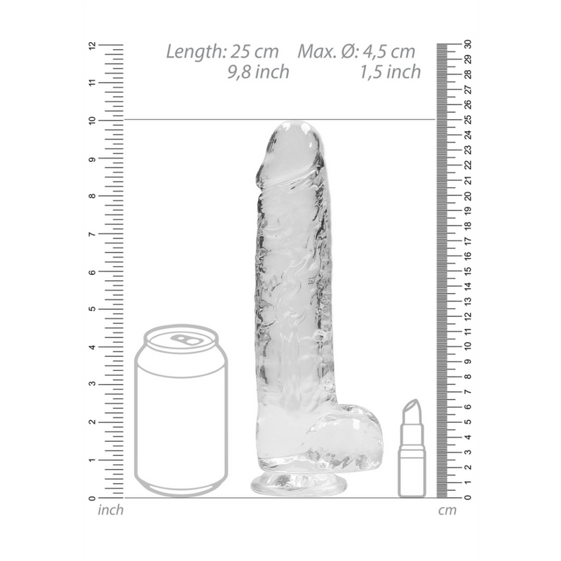 Dildo réaliste avec boules - 9 / 23 cm