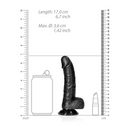 Dildo courbé réaliste avec boules et ventouse - 6 / 15,5 cm