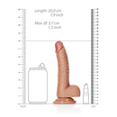 Dildo incurvé réaliste avec boules et ventouse - 7 / 18 cm